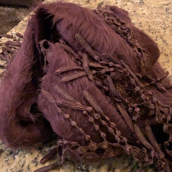 Angora eyelash Shawl Head Scarf Wrap piano Shawl Fringes - Picture 15 of 15